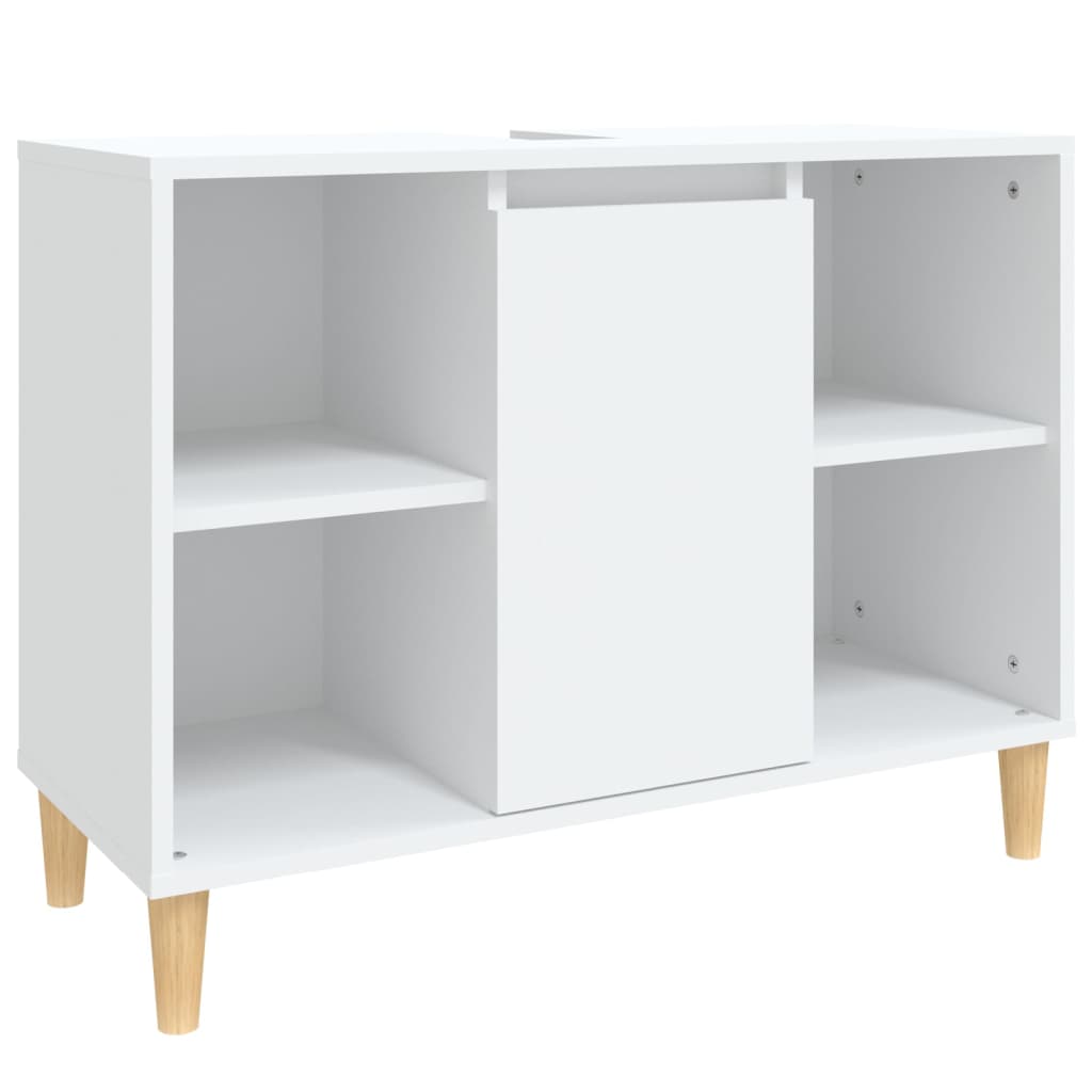 Washbasin Cabinet White 80x33x60 cm Wood Material