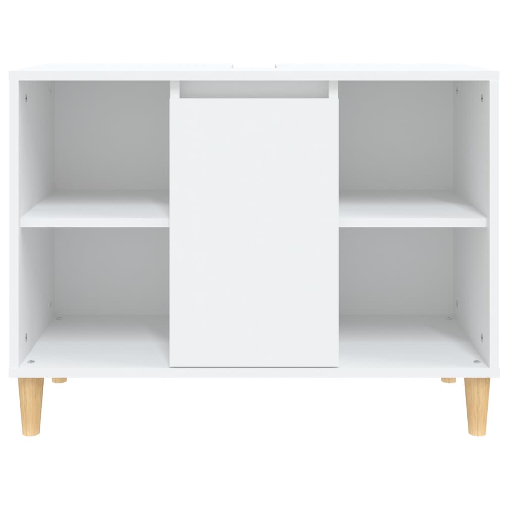 Washbasin Cabinet White 80x33x60 cm Wood Material