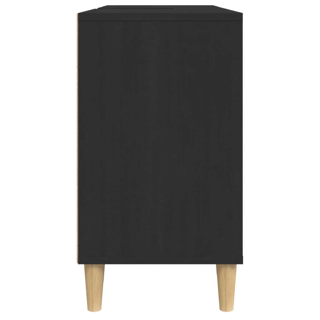 Washbasin Cabinet Black 80x33x60 cm Wood Material