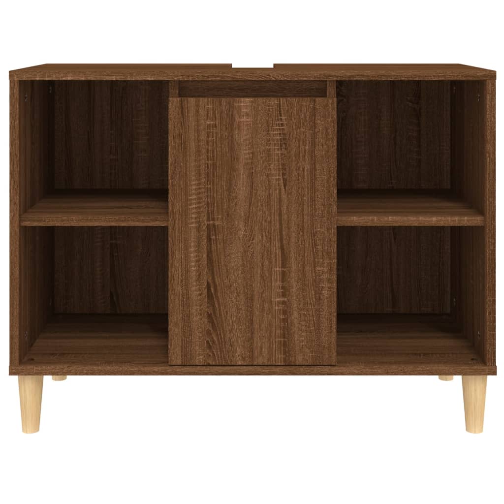 Washbasin Cabinet Brown Oak Look 80x33x60 cm