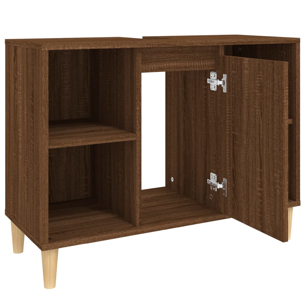Washbasin Cabinet Brown Oak Look 80x33x60 cm