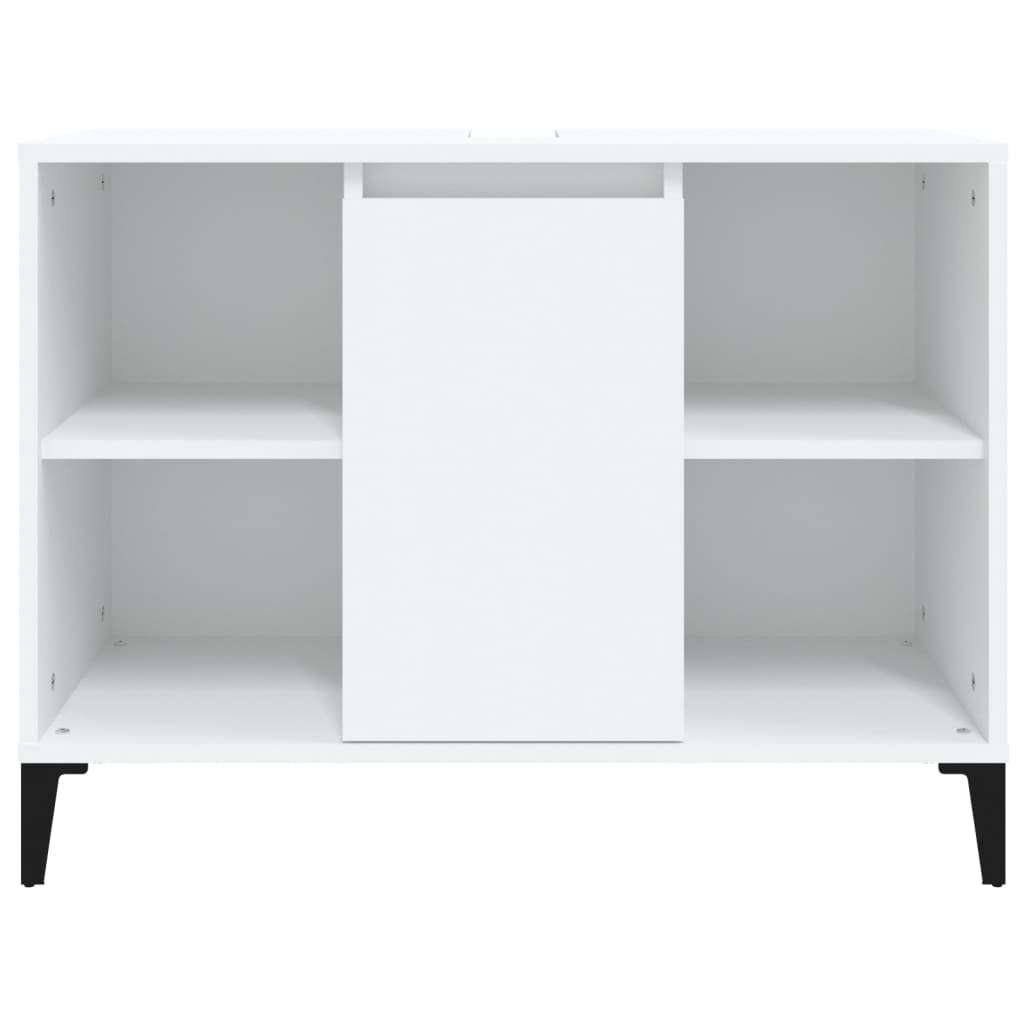 Washbasin Cabinet White 80x33x60 cm Wood Material