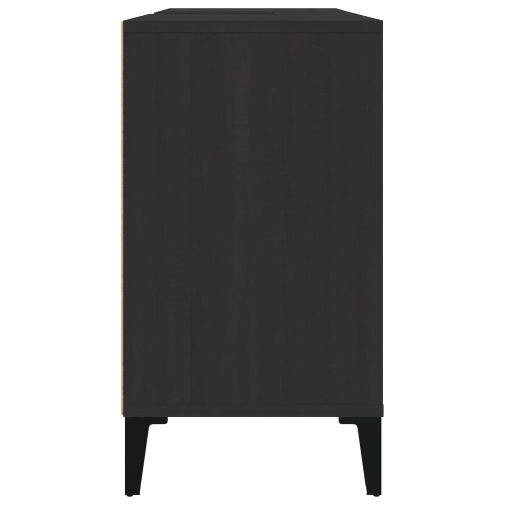 Washbasin Cabinet Black 80x33x60 cm Wood Material