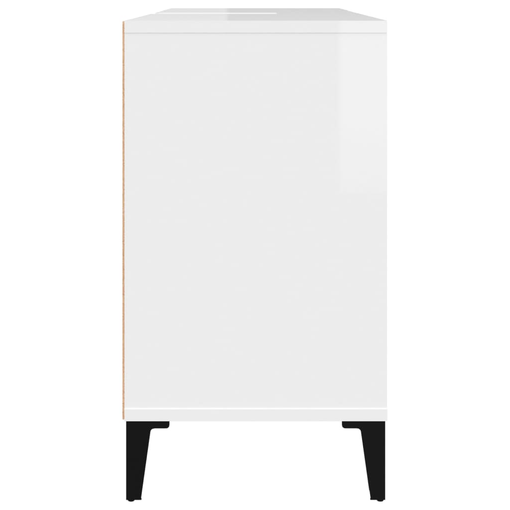 Washbasin base cabinet high gloss white 80x33x60cm wood material