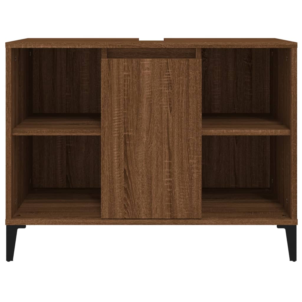 Washbasin Cabinet Brown Oak Look 80x33x60 cm