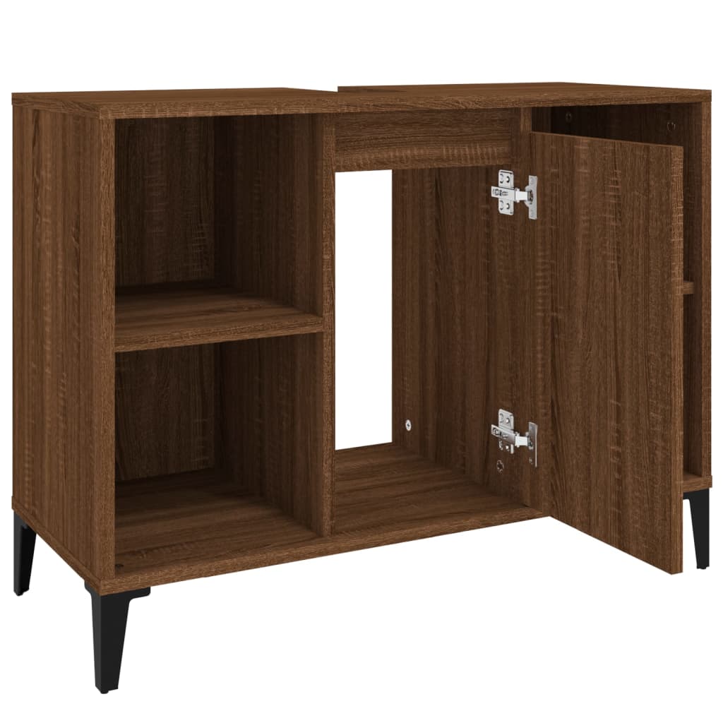 Washbasin Cabinet Brown Oak Look 80x33x60 cm