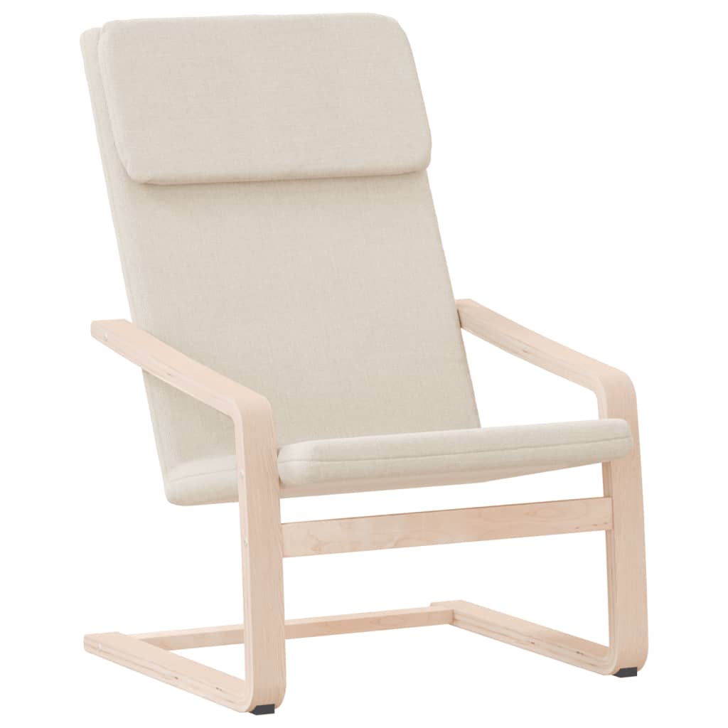 Fauteuil de relaxation tissu crème