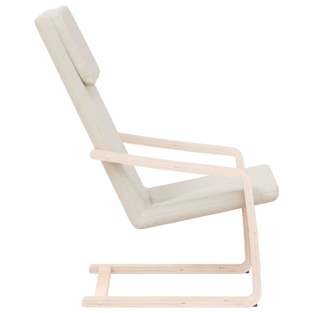 Fauteuil de relaxation tissu crème