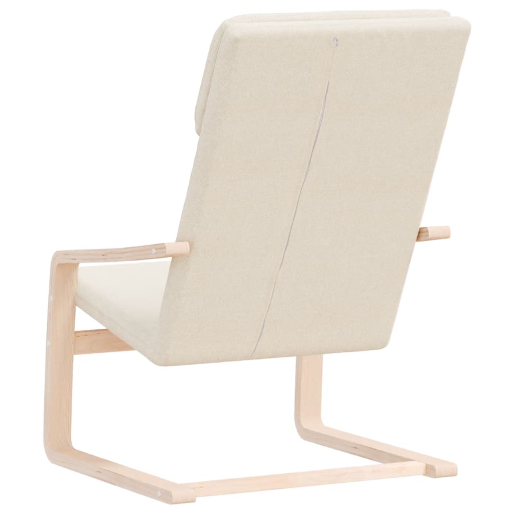 Fauteuil de relaxation tissu crème