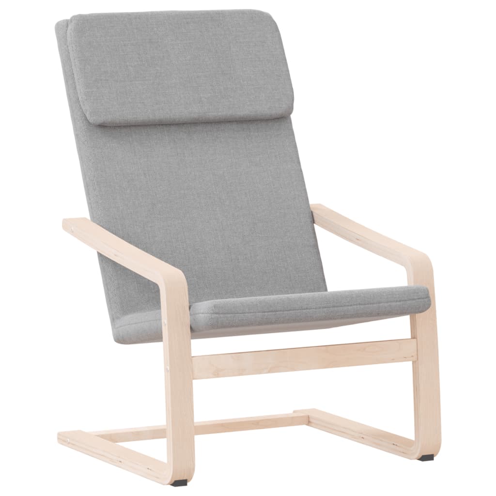 Fauteuil de relaxation tissu gris clair