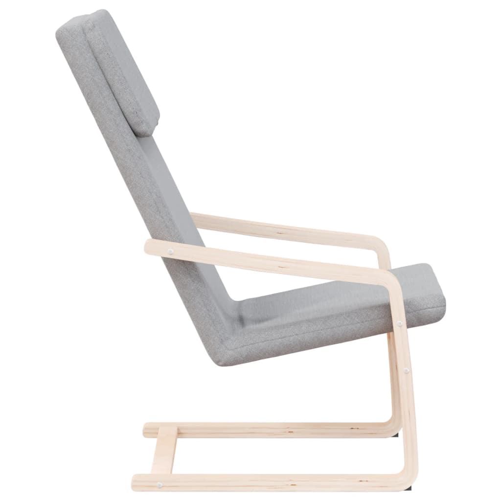 Fauteuil de relaxation tissu gris clair
