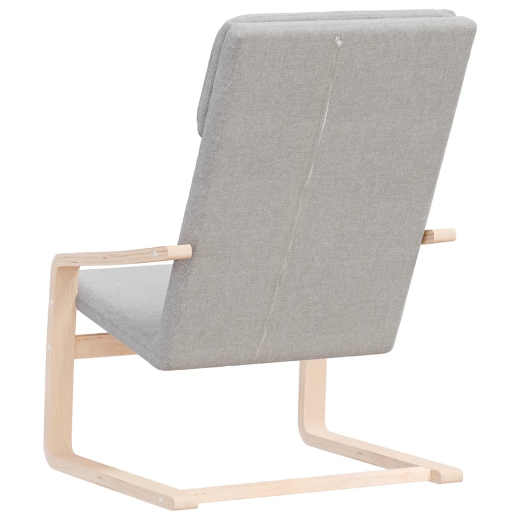 Fauteuil de relaxation tissu gris clair
