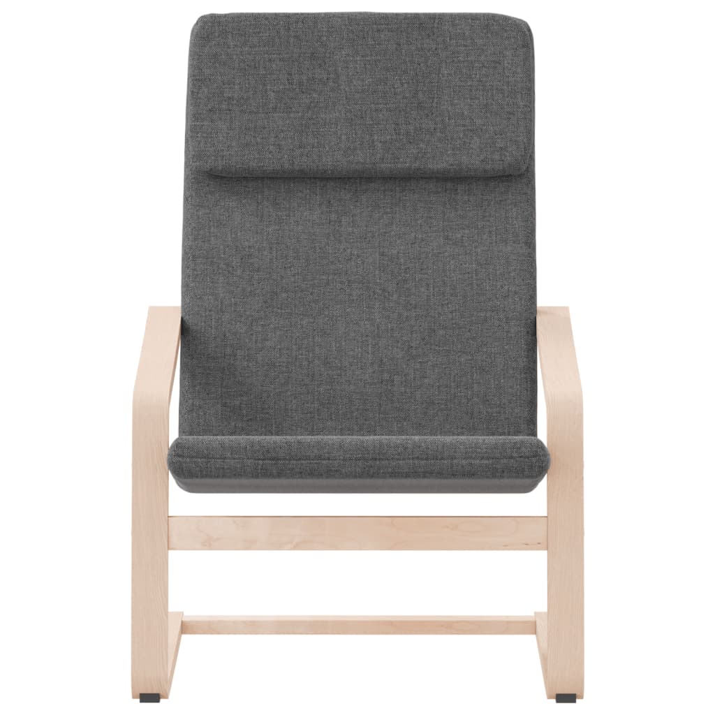 Fauteuil de relaxation tissu gris foncé
