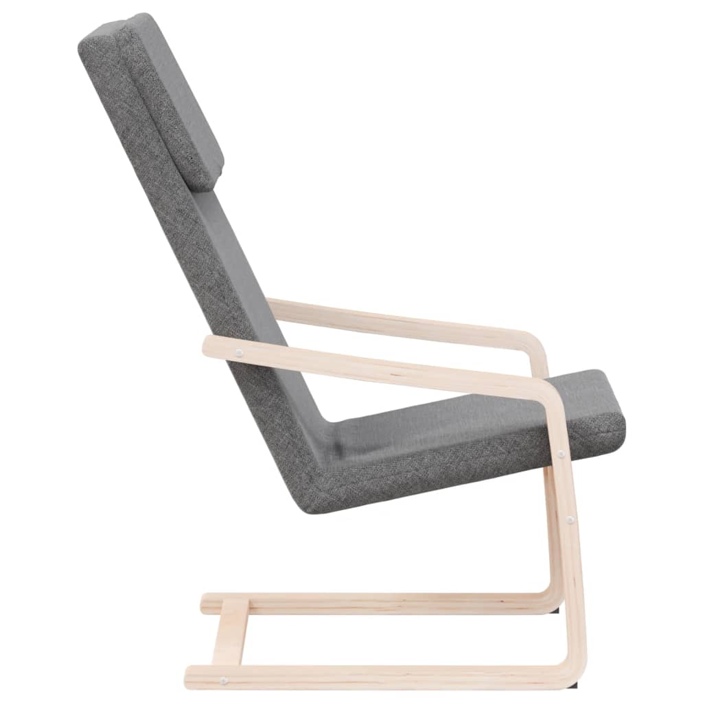 Fauteuil de relaxation tissu gris foncé