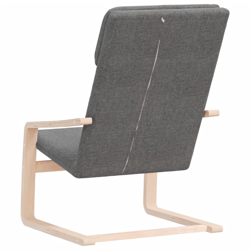 Fauteuil de relaxation tissu gris foncé