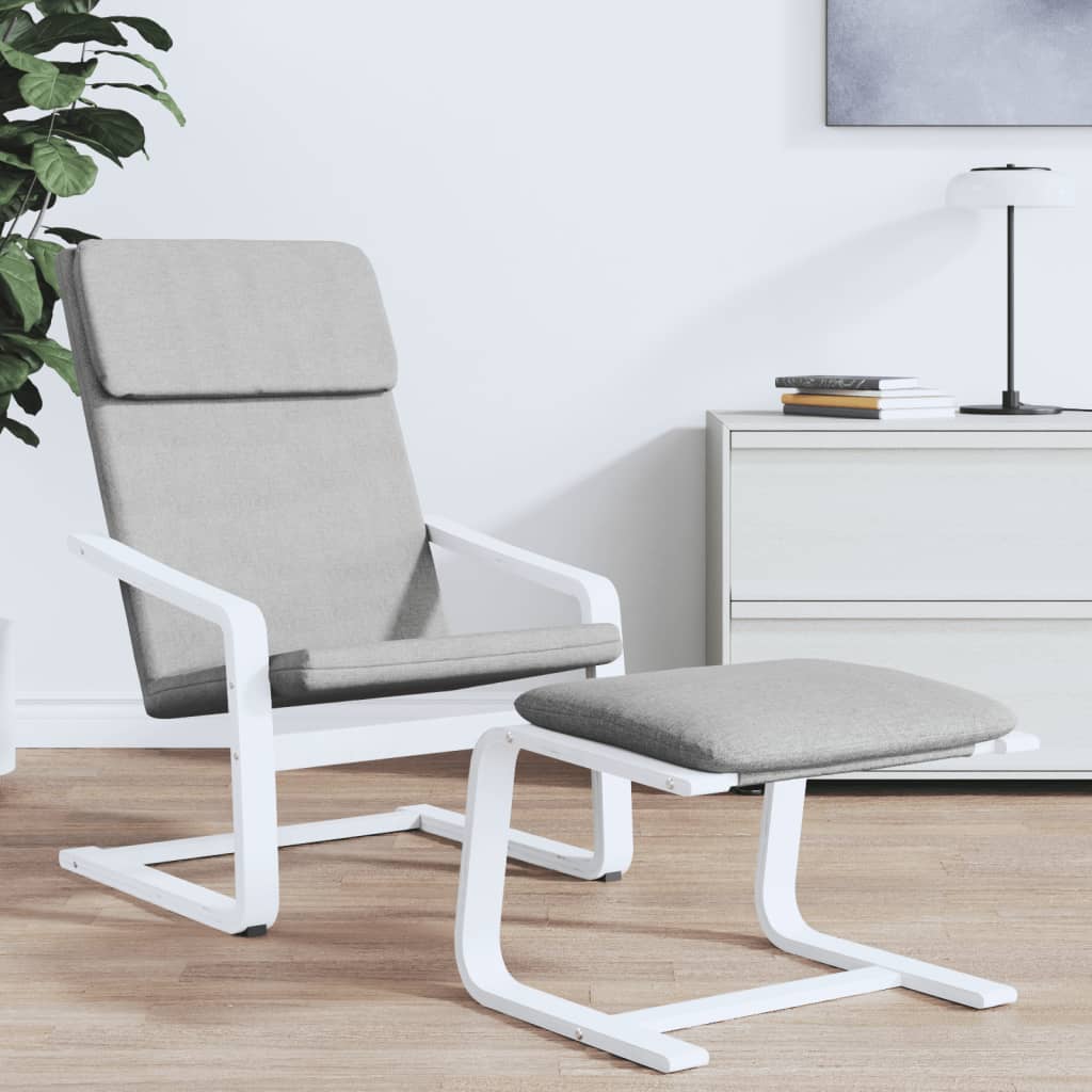 Fauteuil de relaxation tissu gris clair