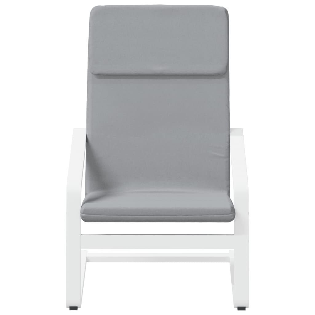 Fauteuil de relaxation tissu gris clair
