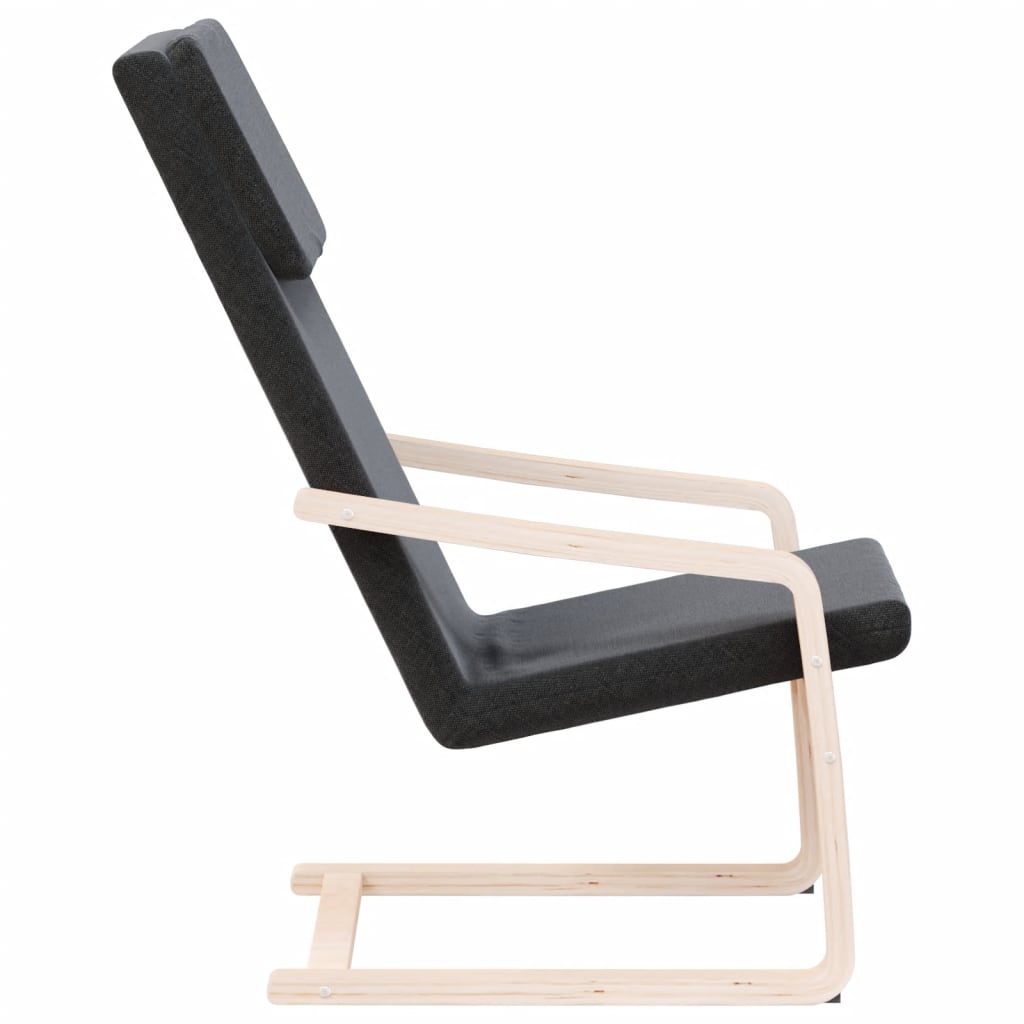 Fauteuil de relaxation tissu noir