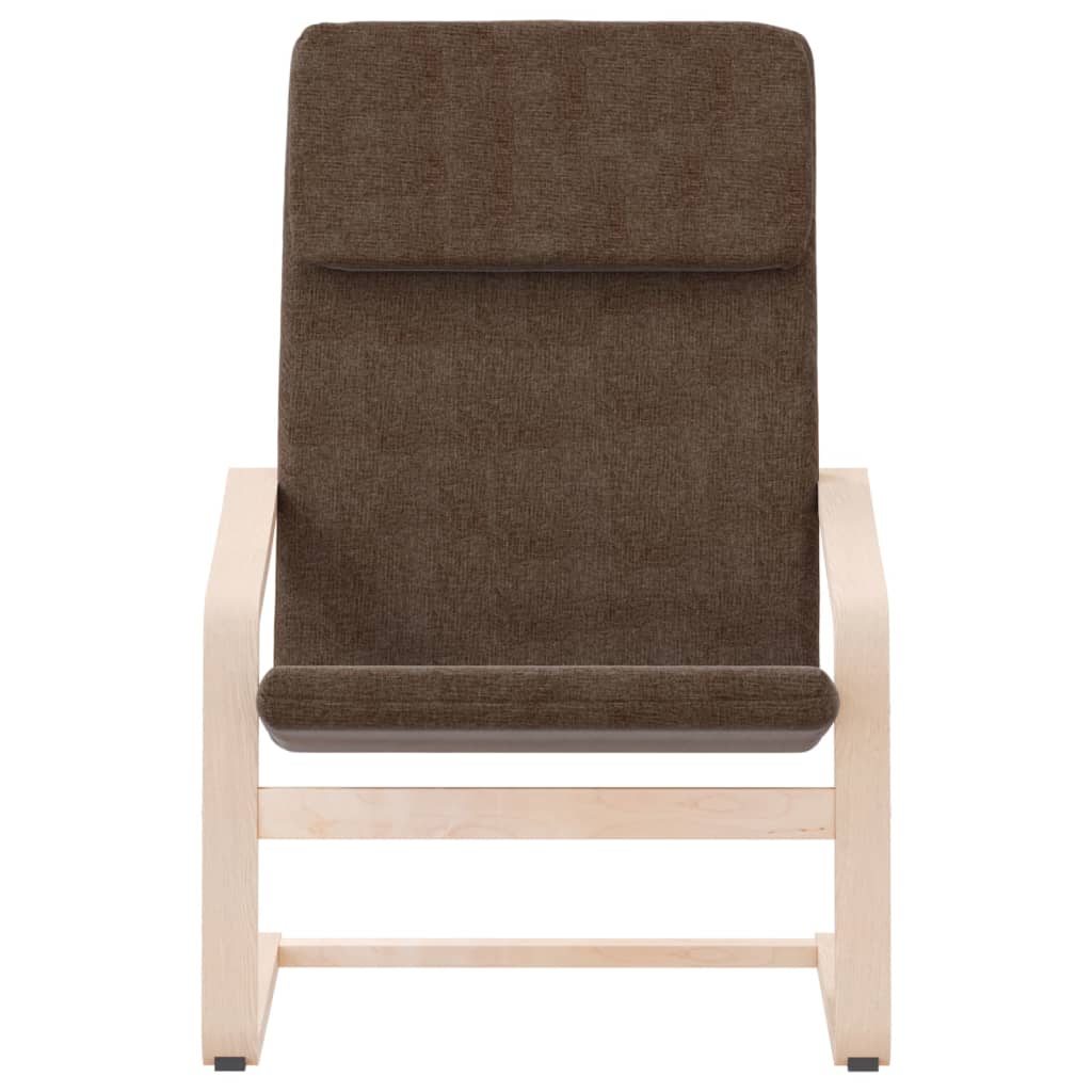 Fauteuil de relaxation tissu marron foncé