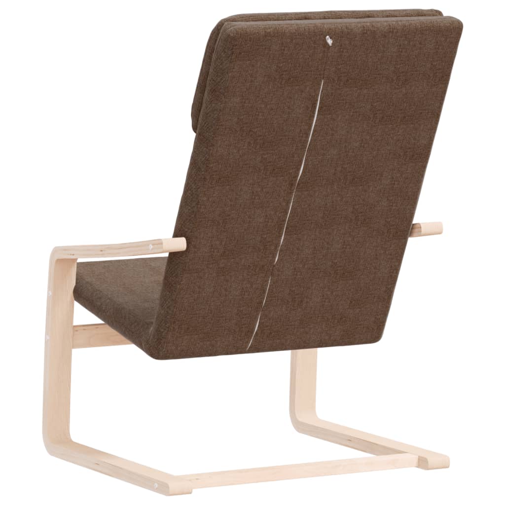 Fauteuil de relaxation tissu marron foncé