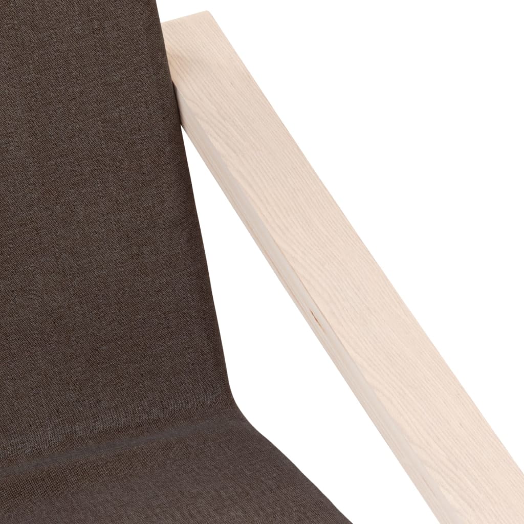 Fauteuil de relaxation tissu marron foncé