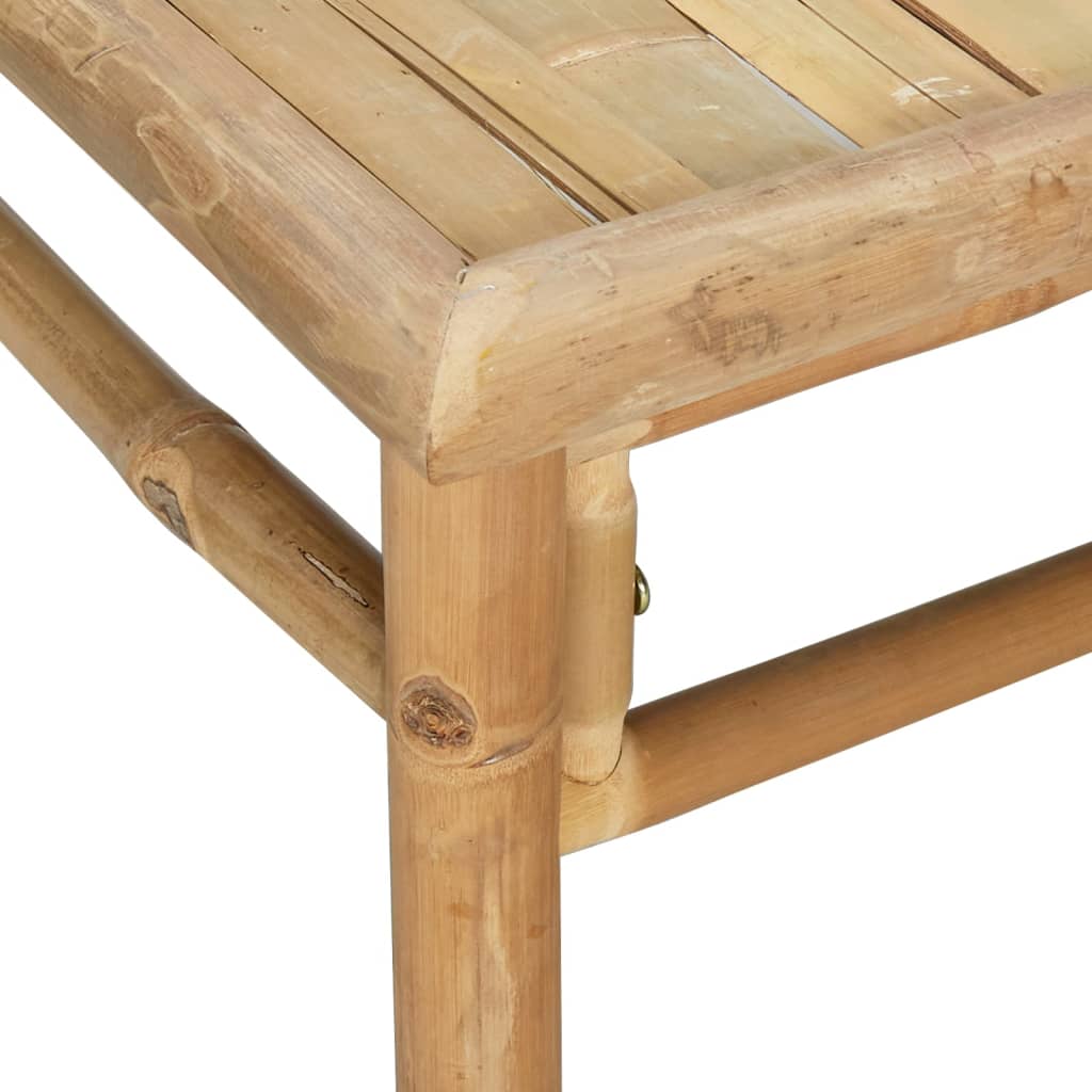 Salon de jardin 10 pièces avec coussins en bambou gris clair