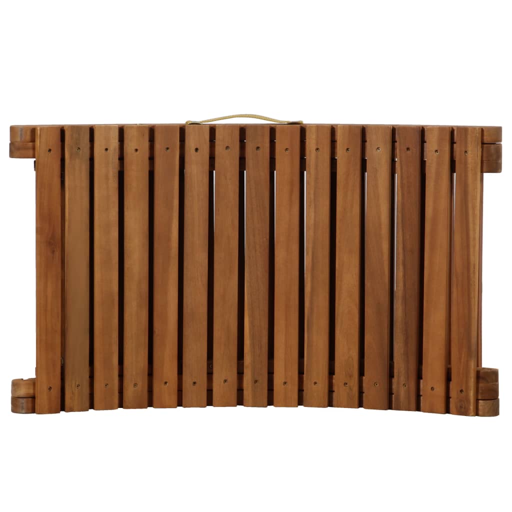 Chaises longues avec coussins, lot de 2, en bois d'acacia massif blanc crème