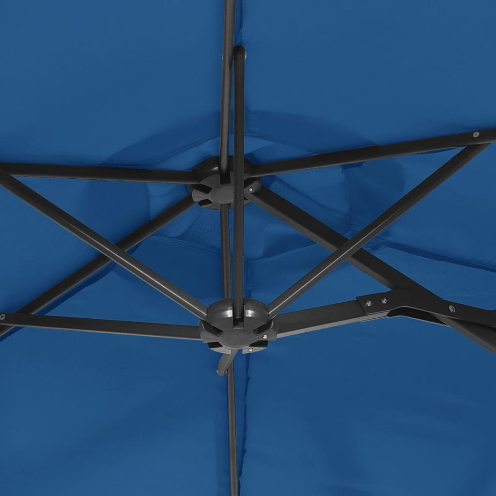 Doppel-Sonnenschirm Azurblau 316x145 cm