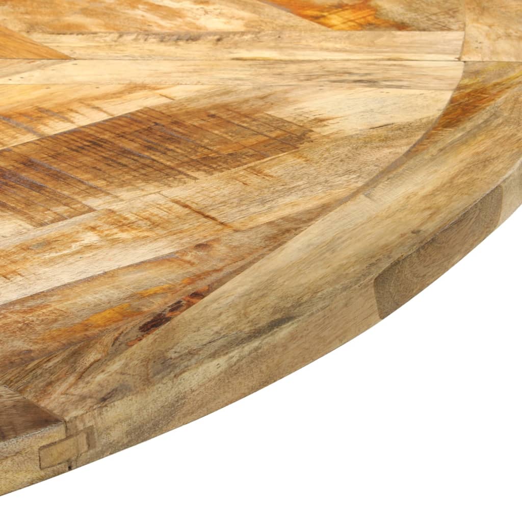 Table à manger Ø150x76 cm en bois de manguier massif brut