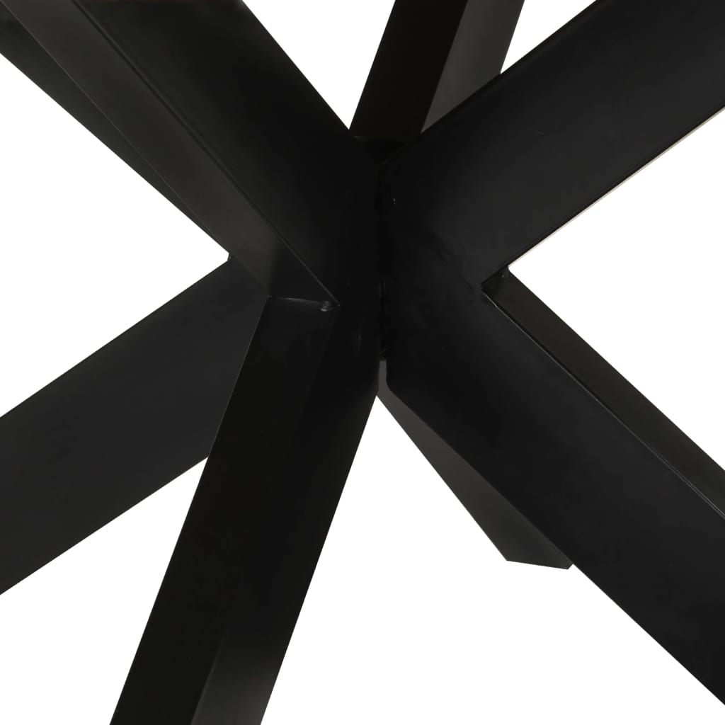 Table à manger Ø150x76 cm en bois de manguier massif brut