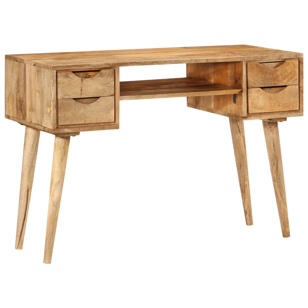 Desk with drawers 110x47x76 cm solid mango wood