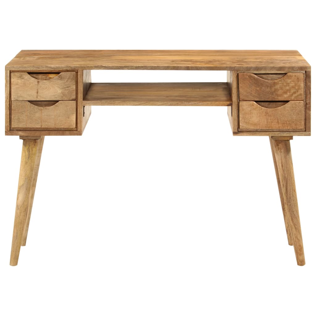 Desk with drawers 110x47x76 cm solid mango wood