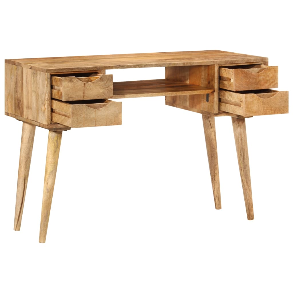 Desk with drawers 110x47x76 cm solid mango wood