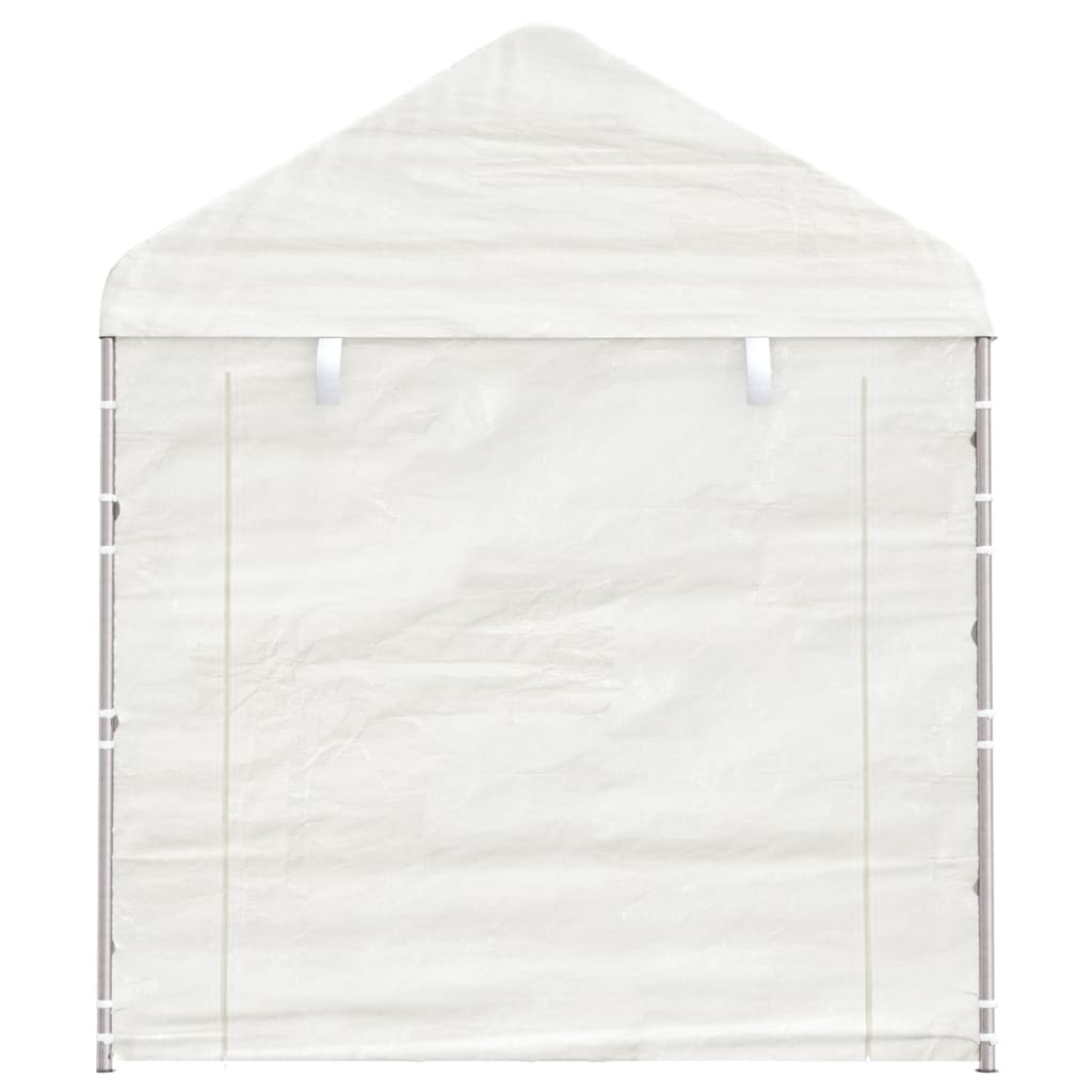 Pavillon mit Dach Weiß 11,15x2,28x2,69 m Polyethylen