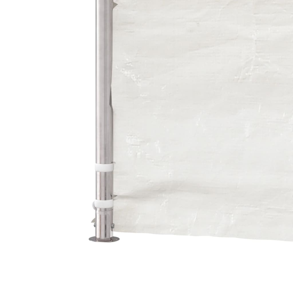 Pavillon mit Dach Weiß 15,61x4,08x3,22 m Polyethylen