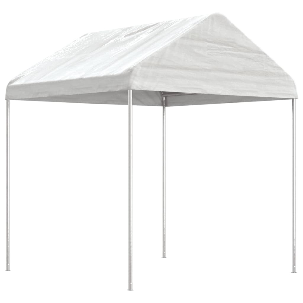 Pavillon avec toit blanc 6,69x2,28x2,69 m en polyéthylène