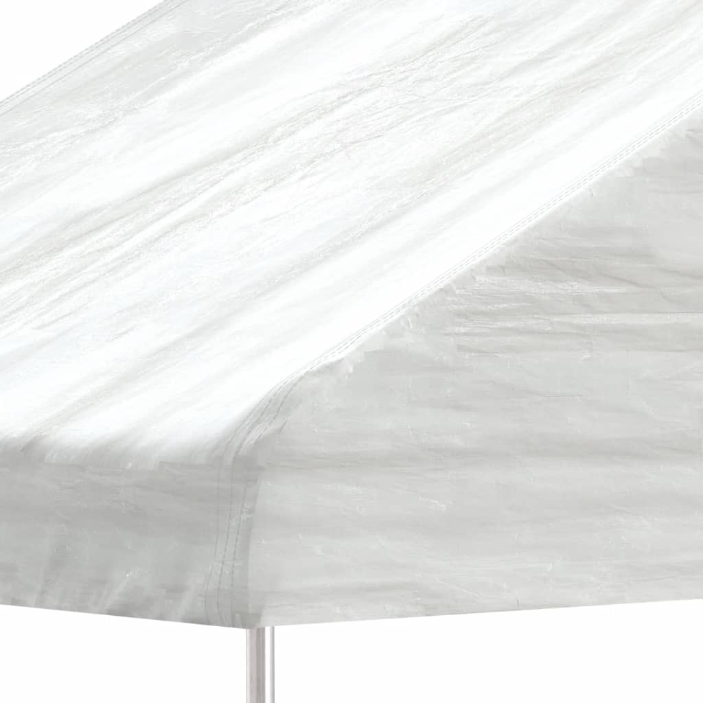 Pavillon avec toit blanc 6,69x2,28x2,69 m en polyéthylène