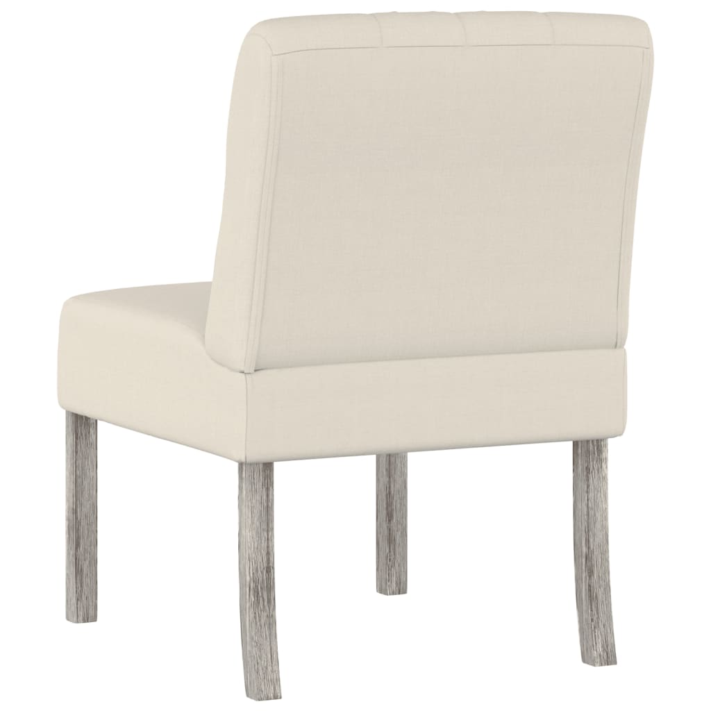 Sessel ohne Armlehne Leinen mit Knopfheftung