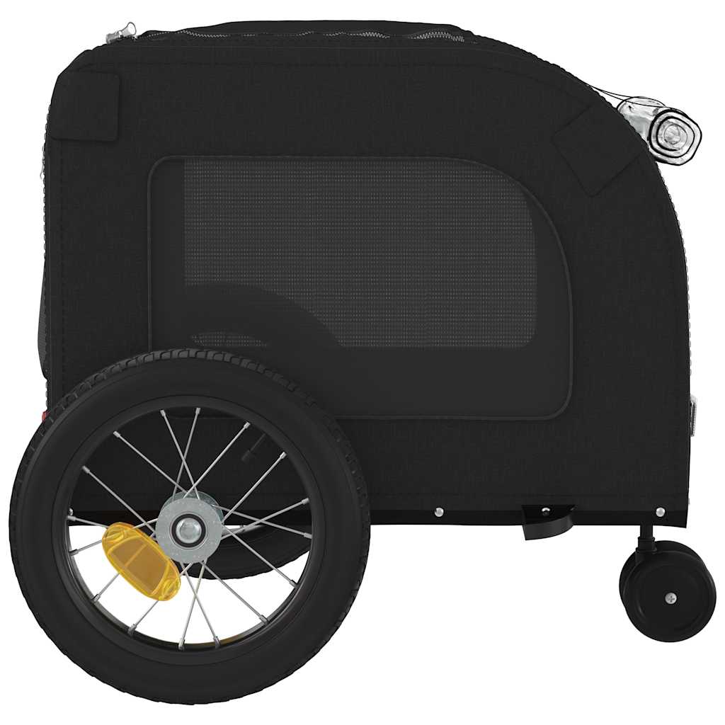 Fahrradanhänger für Haustiere Schwarz 124.5 x 63.5 x 53 cm