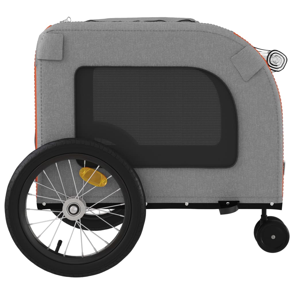 Bicycle Trailer Dogs Orange and Gray Oxford Fabric and Iron