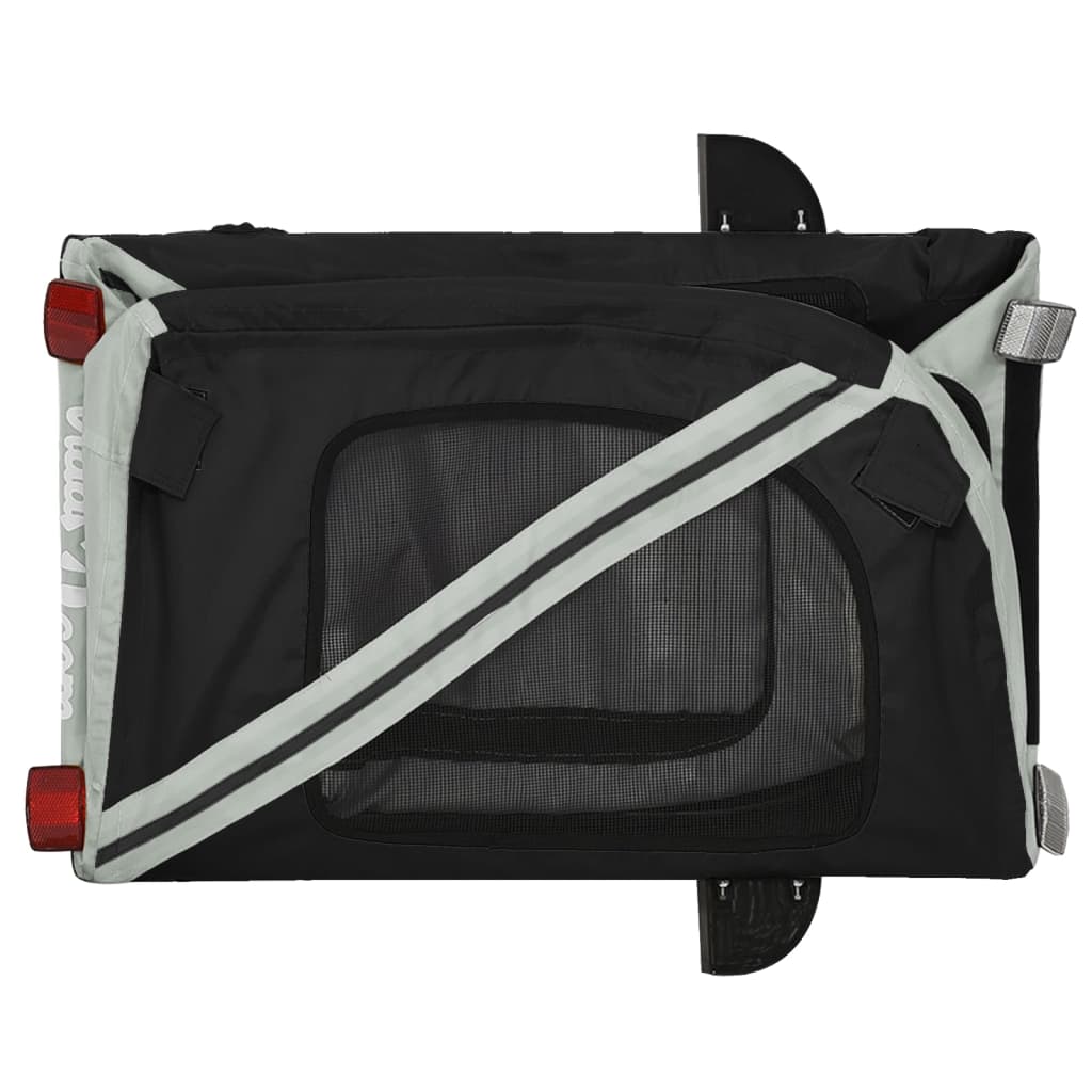 Bicycle Trailer Dogs Gray and Black Oxford Fabric and Iron