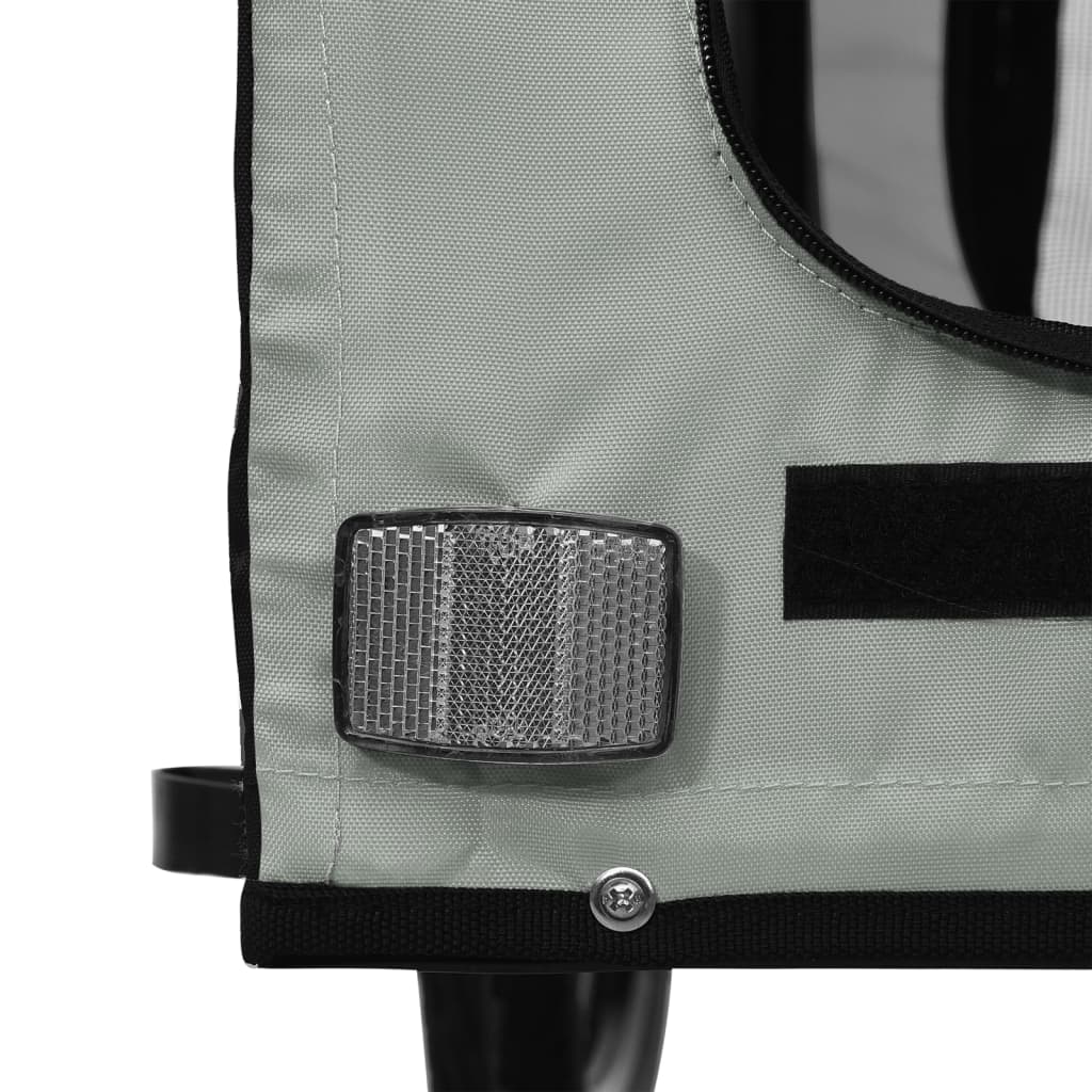 Bicycle Trailer Dogs Gray and Black Oxford Fabric and Iron