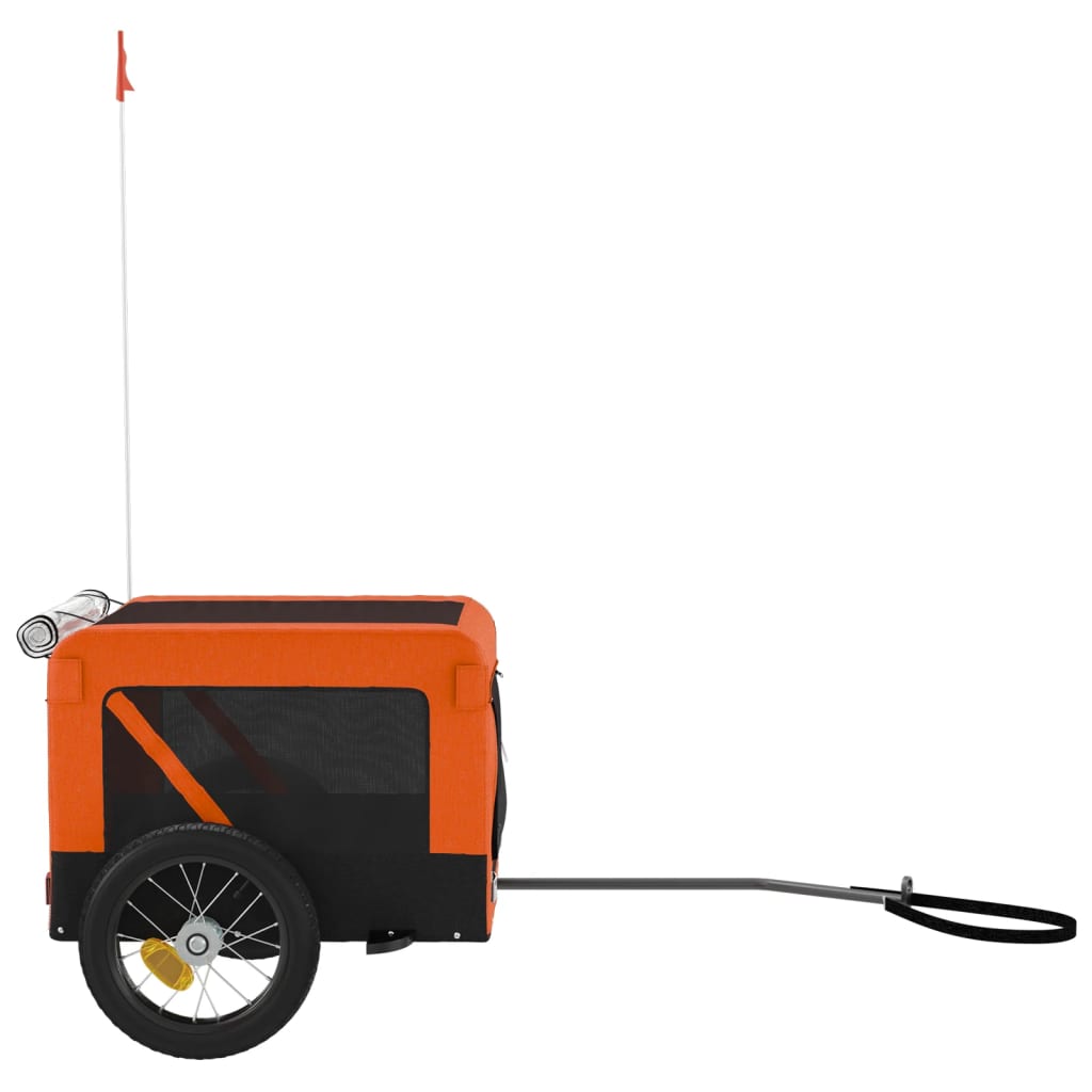 Bicycle Trailer Dogs Orange and Black Oxford Fabric & Iron