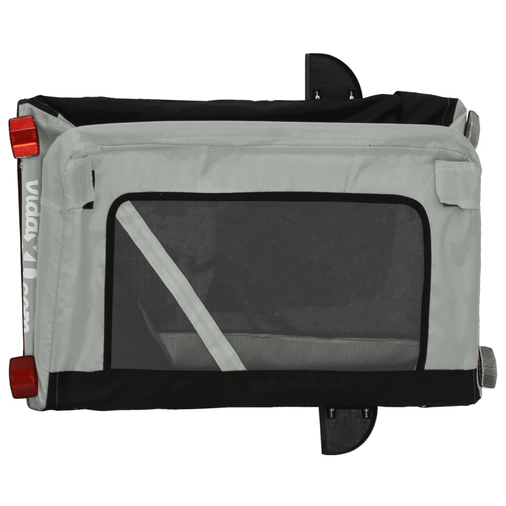 Bicycle Trailer Dogs Gray and Black Oxford Fabric and Iron