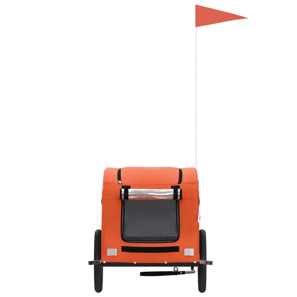 Bicycle Trailer for Dogs Orange Oxford Fabric and Iron