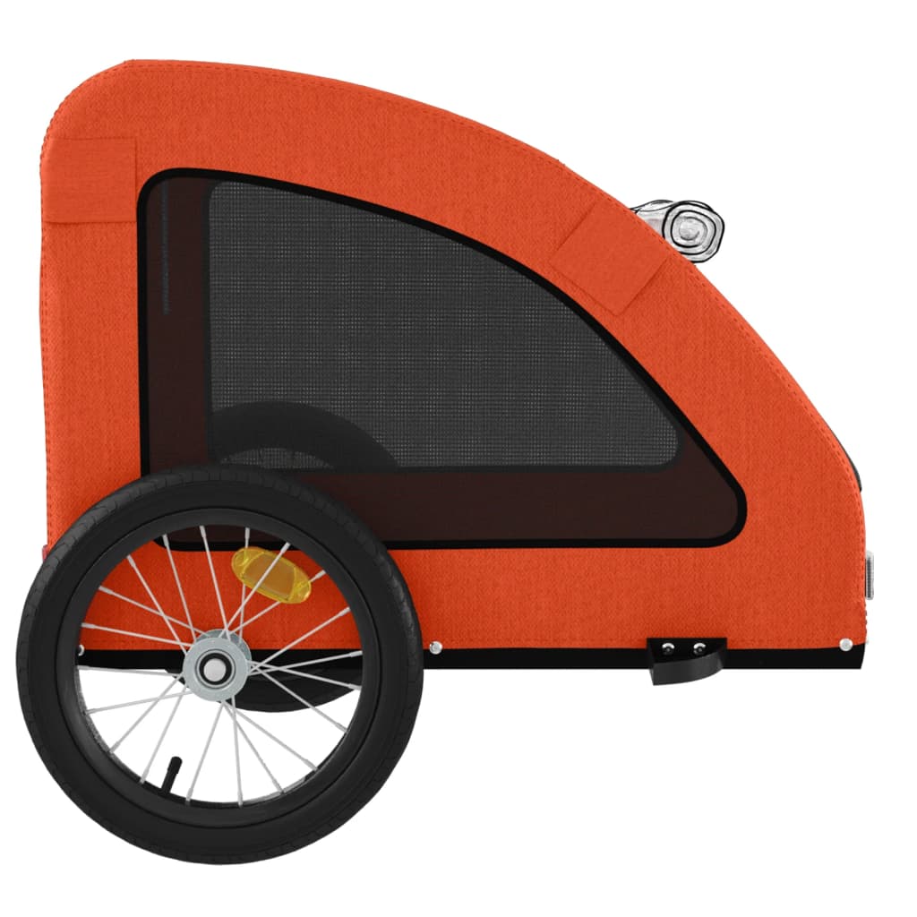 Bicycle Trailer for Dogs Orange Oxford Fabric and Iron