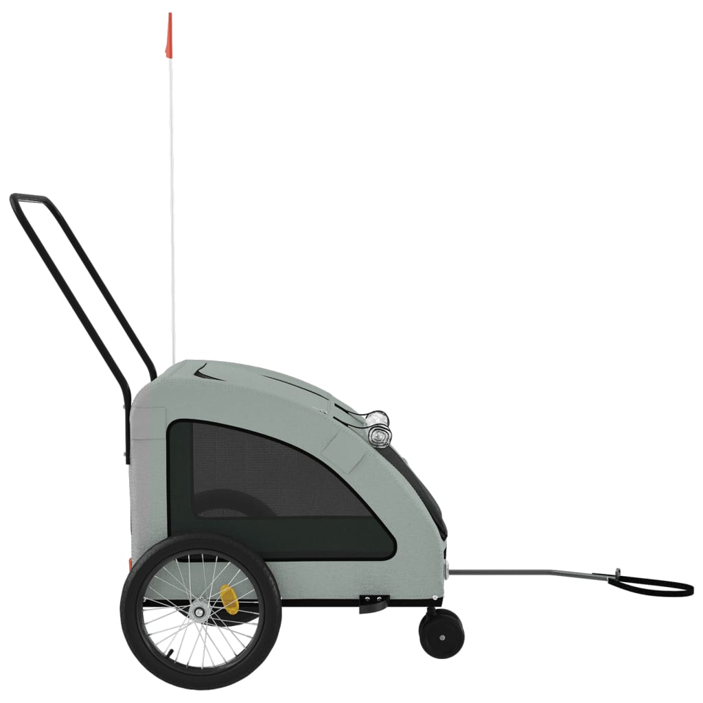 Bicycle Trailer Dogs Gray Oxford Fabric and Iron