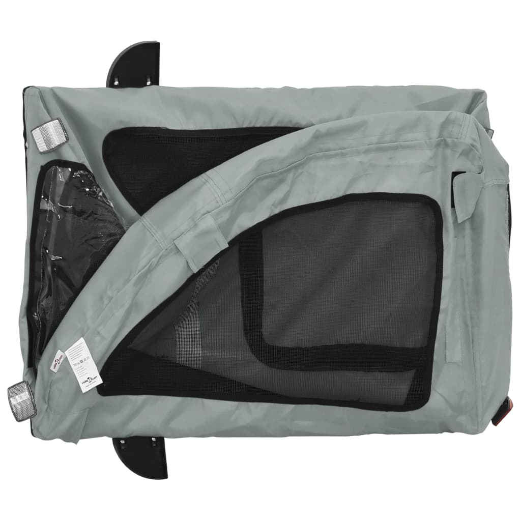 Bicycle Trailer Dogs Gray Oxford Fabric and Iron