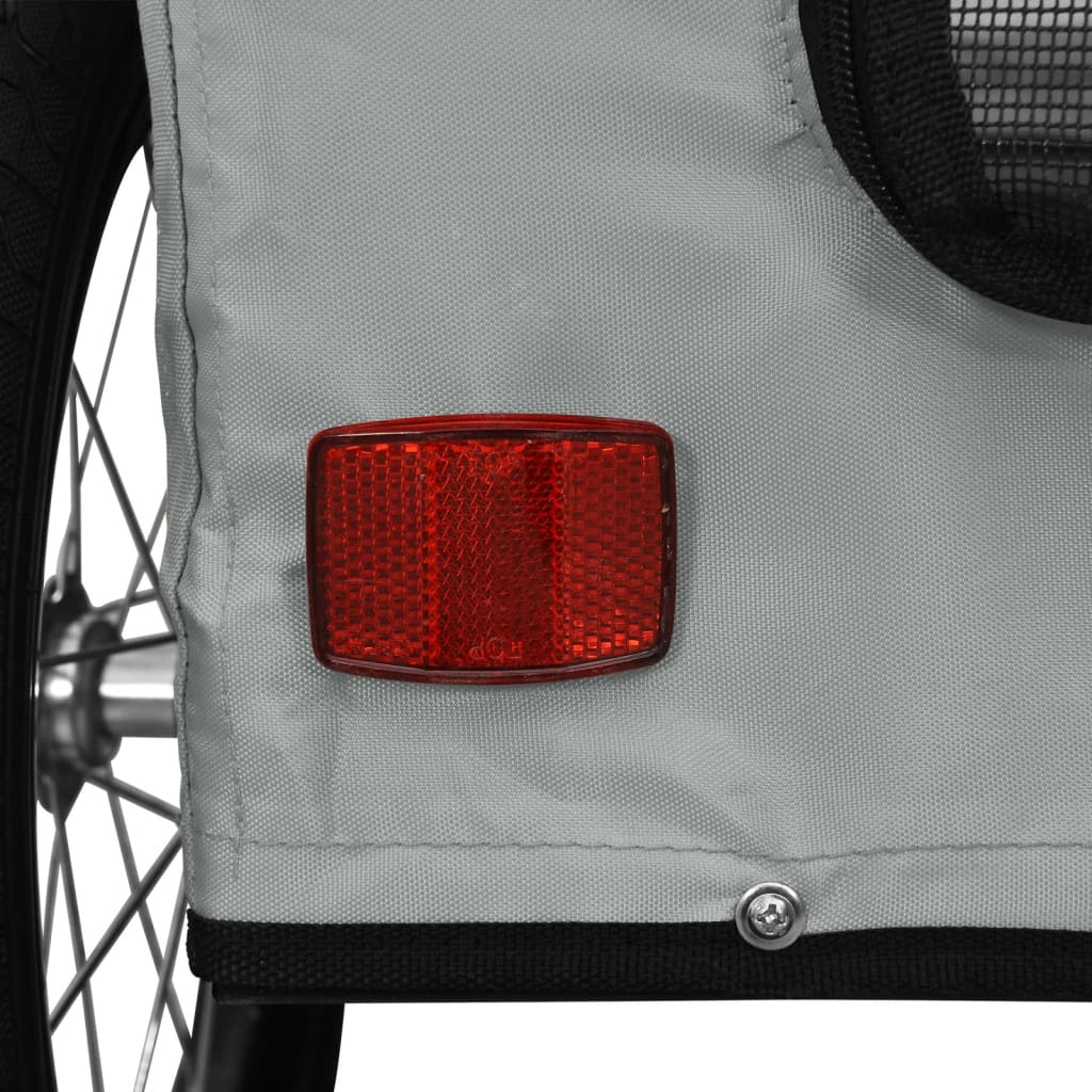 Bicycle Trailer Dogs Gray Oxford Fabric and Iron