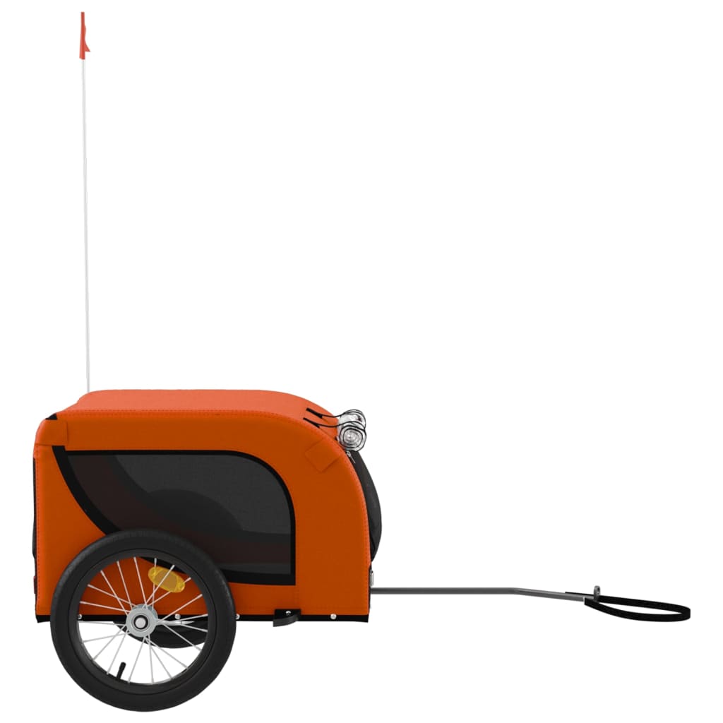 Bicycle Trailer Dogs Orange and Black Oxford Fabric & Iron